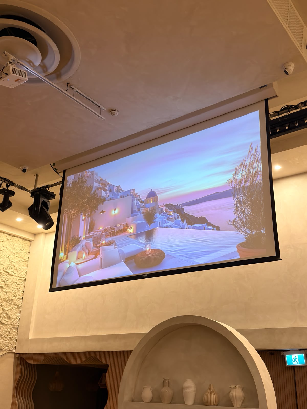 The room set for a corporate day